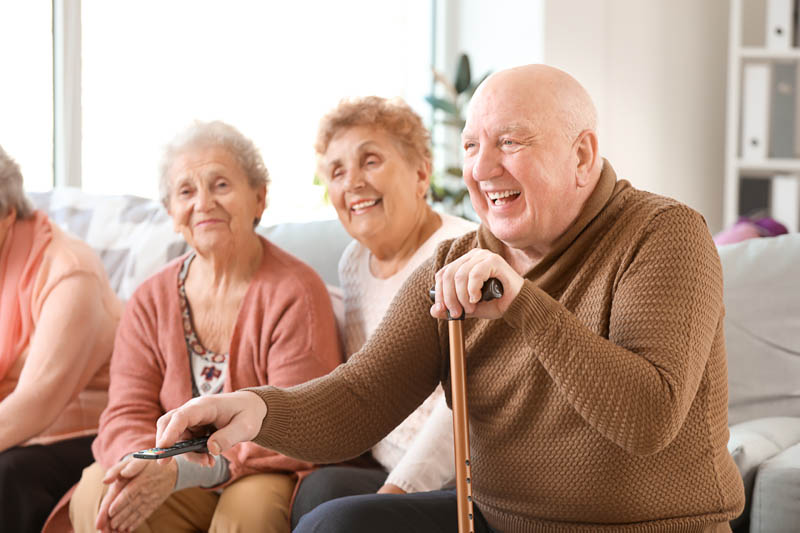 Group of senior people spending time together